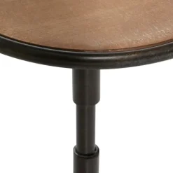 Kirkland's Home Accent & End Tables-Natural Pine And Gray Metal Accent Table, 21 In.