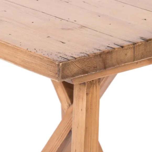 Kirkland's Home Accent & End Tables-Natural Pine Wood Trellis Accent Table