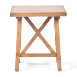 Kirkland's Home Accent & End Tables-Natural Pine Wood Trellis Accent Table