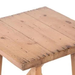 Kirkland's Home Accent & End Tables-Natural Pine Wood Trellis Accent Table