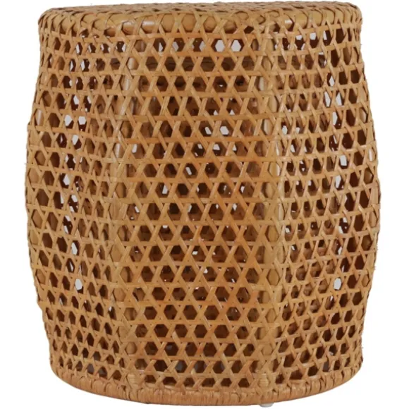 Kirkland's Home Accent & End Tables-Natural Rat Drum 2-Pc. Accent Table Set