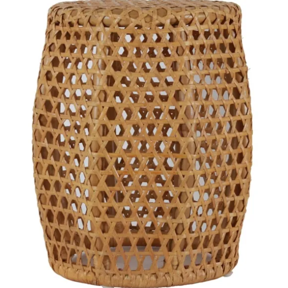 Kirkland's Home Accent & End Tables-Natural Rat Drum 2-Pc. Accent Table Set