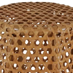 Kirkland's Home Accent & End Tables-Natural Rat Drum 2-Pc. Accent Table Set