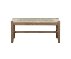 Kirkland's Home Benches & Ottomans-Natural Twisted Seagrass And Wood Bench