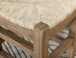 Kirkland's Home Benches & Ottomans-Natural Twisted Seagrass And Wood Bench