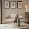 Kirkland's Home Accent Chairs-Natural Upholstery Cane Inset Accent Chair