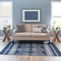 Kirkland's Home Accent & End Tables-Natural Wood And Glass Top X-Base Accent Table