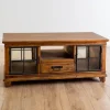 Kirkland's Home Coffee Tables-Natural Wood And Metal Window Coffee Table