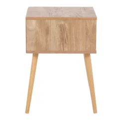 Kirkland's Home Accent & End Tables-Natural Wood And Rat Drawer Accent Table