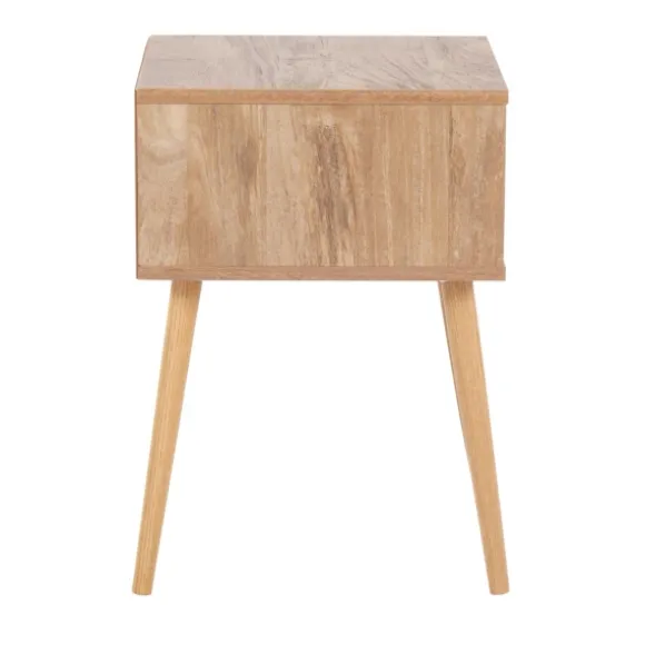 Kirkland's Home Accent & End Tables-Natural Wood And Rat Drawer Accent Table
