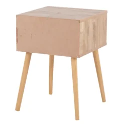 Kirkland's Home Accent & End Tables-Natural Wood And Rat Drawer Accent Table