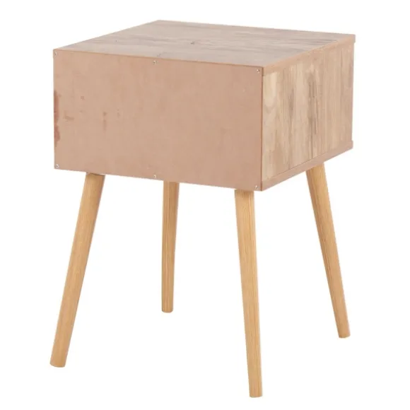 Kirkland's Home Accent & End Tables-Natural Wood And Rat Drawer Accent Table