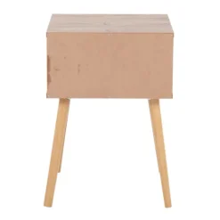 Kirkland's Home Accent & End Tables-Natural Wood And Rat Drawer Accent Table