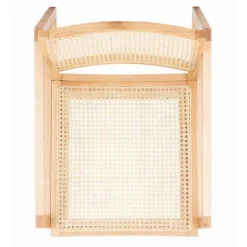 Kirkland's Home Accent Chairs-Natural Wood And Rat Rocking Chair