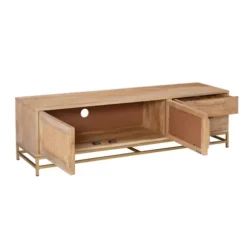 Kirkland's Home Tv Stands & Media Consoles-Natural Wood And Rat Tv S D