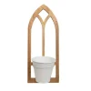 Kirkland's Home Wall Storage-Natural Wood Arch Frame Wall Planter