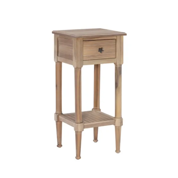 Kirkland's Home Accent & End Tables-Natural Wood Coastal Compact Accent Table