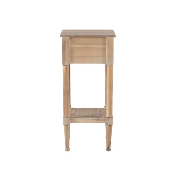 Kirkland's Home Accent & End Tables-Natural Wood Coastal Compact Accent Table