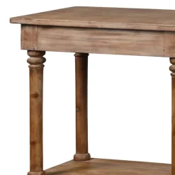 Kirkland's Home Console Tables-Natural Wood Console With Shelf