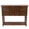 Kirkland's Home Console Tables-Natural Wood 2-Door 4-Drawer Buffet Console Table