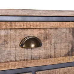 Kirkland's Home Nightstands-Natural Wood 3-Drawer Nights D With Cabinet