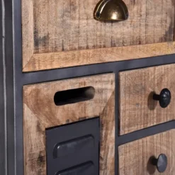 Kirkland's Home Nightstands-Natural Wood 3-Drawer Nights D With Cabinet