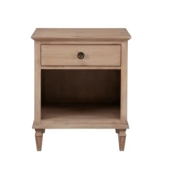 Kirkland's Home Nightstands-Natural Wood 1-Drawer Nightstand