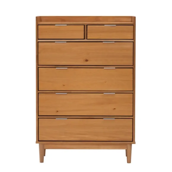 Kirkland's Home Dressers & Chests-Natural Wood 6-Drawer Simple Dresser