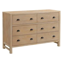 Kirkland's Home Dressers & Chests-Natural Wood Grain 6-Drawer Dresser