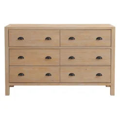 Kirkland's Home Dressers & Chests-Natural Wood Grain 6-Drawer Dresser