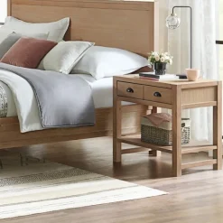 Kirkland's Home Nightstands-Natural Wood Grain Open Shelf Nights D