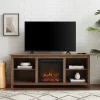 Kirkland's Home Tv Stands & Media Consoles-Natural Wood Led Fireplace Media Cabinet