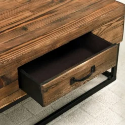 Kirkland's Home Coffee Tables-Natural Wood Plank Top Coffee Table