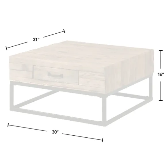 Kirkland's Home Coffee Tables-Natural Wood Plank Top Coffee Table