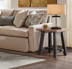 Kirkland's Home Accent & End Tables-Natural Wood Sawhorse Accent Table