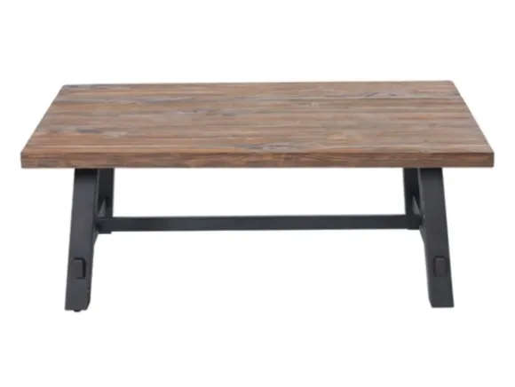 Kirkland's Home Coffee Tables-Natural Wood Sawhorse Coffee Table, 48X32 In.