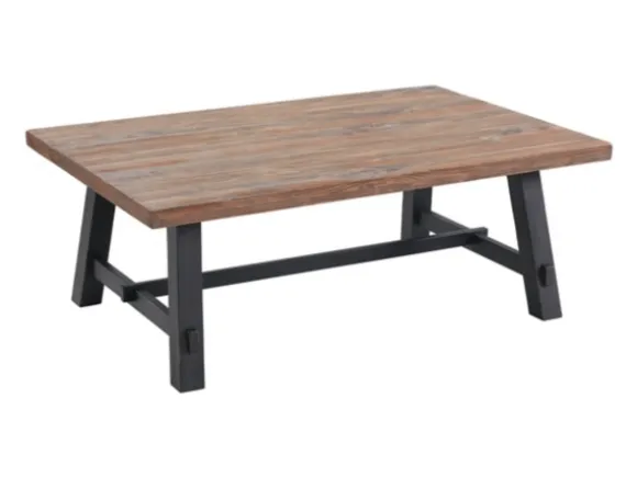 Kirkland's Home Coffee Tables-Natural Wood Sawhorse Coffee Table, 48X32 In.