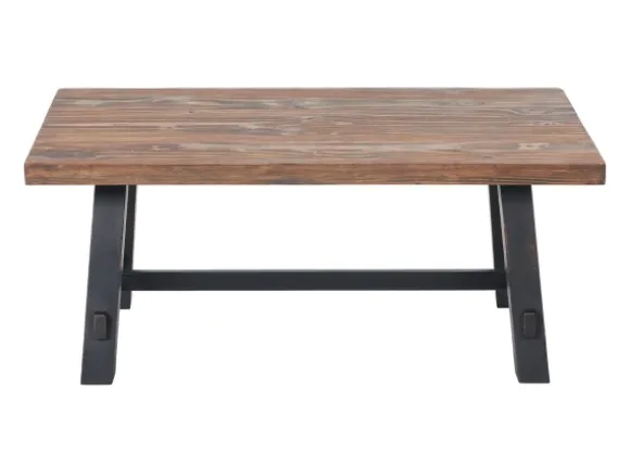 Kirkland's Home Coffee Tables-Natural Wood Sawhorse Coffee Table, 42X24 In.