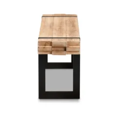 Kirkland's Home Benches & Ottomans-Natural Wood Stack Industrial Bench