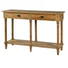 Kirkland's Home Console Tables-Natural Wooden 2-Drawer Console Table