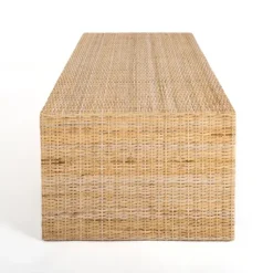 Kirkland's Home Coffee Tables-Natural Woven Rat Coffee Table