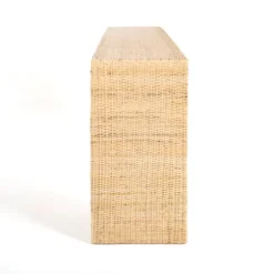 Kirkland's Home Console Tables-Natural Woven Rat Console Table