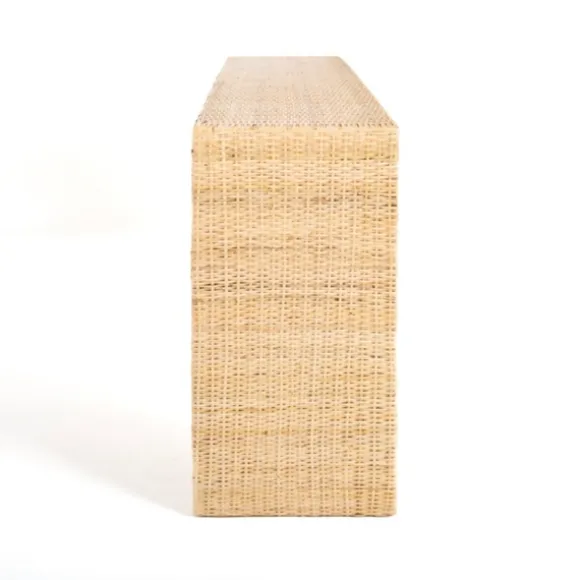 Kirkland's Home Console Tables-Natural Woven Rat Console Table