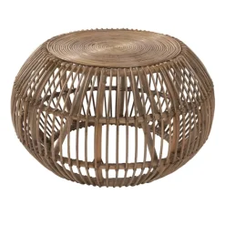 Kirkland's Home Coffee Tables-Natural Woven Rat Round Coffee Table