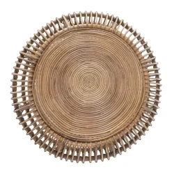 Kirkland's Home Coffee Tables-Natural Woven Rat Round Coffee Table
