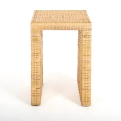 Kirkland's Home Accent & End Tables-Natural Woven Rat Side Table
