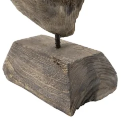 Kirkland's Home Statues & Figurines-Naturally Abstract Raw Wooden Carved Figurine