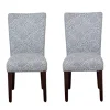 Kirkland's Home Dining Chairs-Navy And Cream Floral Parsons Chairs, Set Of 2