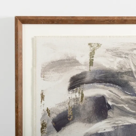 Kirkland's Home Framed Art-Navy And Gold Streaks Framed Art Print