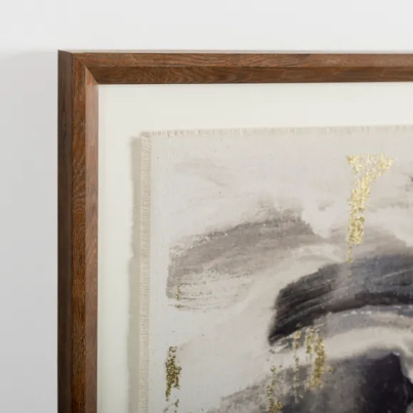 Kirkland's Home Framed Art-Navy And Gold Streaks Framed Art Print